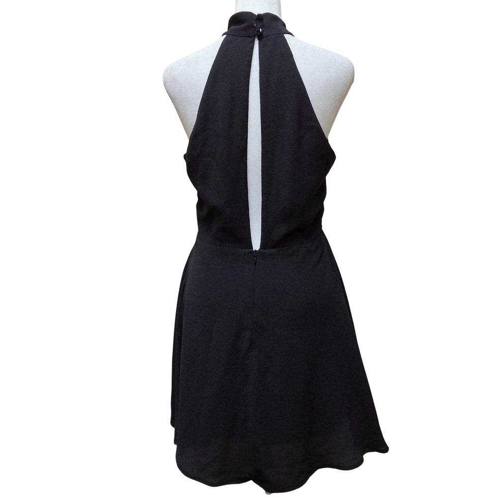 Black Illa Illa Mock Neck Mini Dress Size Small - Picture 2 of 6